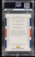 2023 Rodriguez, Posey, Piazza PSA 8 National Treasures Prm Gold Auto #PTCAT /7