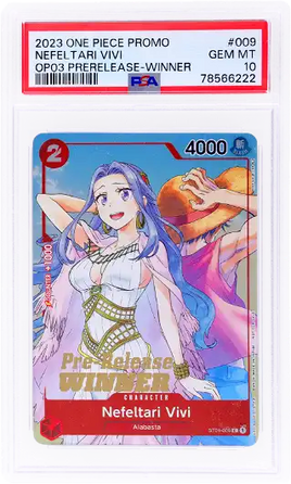 2023 Nefertari Vivi PSA 10 One Piece Promos Pre-Release Winner Promo #ST01009 78566222