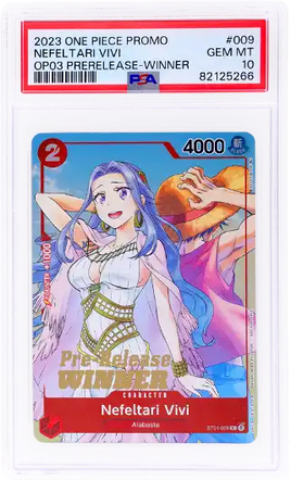 2023 Nefertari Vivi PSA 10 One Piece Promos Pre-Release Winner Promo #ST01009