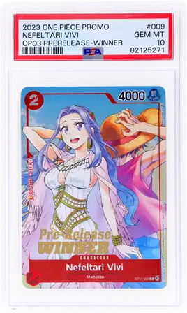 2023 Nefertari Vivi PSA 10 One Piece Promos Pre-Release Winner Promo #ST01009