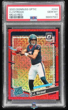 2023 Panini Donruss Optic CJ Stroud Mojo Red #244 PSA 10