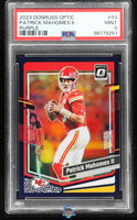 2023 Donruss Optic Patrick Mahomes Purple #93 /50 PSA 9