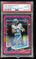 2023 Puka Nacua PSA 10 Donruss Optic Auto Pink Velocity #238 /50