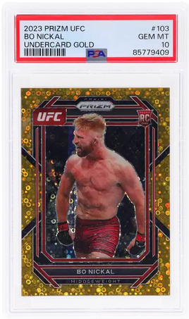 2023 Bo Nickal PSA 10 Prizm UFC Undercard Gold #103 /10