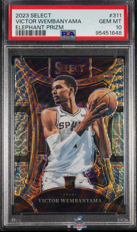 2023 Panini Select Victor Wembanyama Mezzanine Elephant Prizm #311 PSA 10 95451648