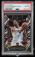 2023 Panini Select Mezzanine Level Zebra Prizm Victor Wembanyama #311 PSA 10 95242359