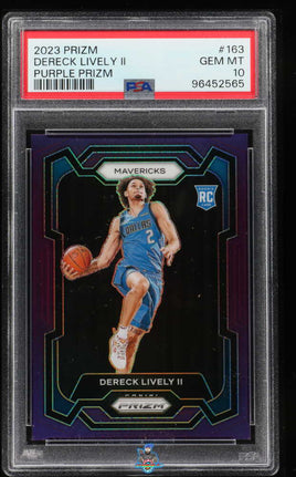 2023 Dereck Lively II PSA 10 Prizm Purple Prizm #163 /99