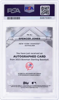 2023 Spencer Jones PSA 10 Bowman Sterling Pros Auto Speckle #PASJ /99