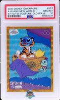 2023 Topps Chrome Disney 100 Years of Wonder Stitch In Costume Gold Wave Refractor Whole New World #SC7 6 of 50 PSA 10 89082731