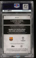 2023 Lamine Yamal PSA 9 Topps Stadium Club UCL Marks EX Auto Red Foil #EXLY2 /5