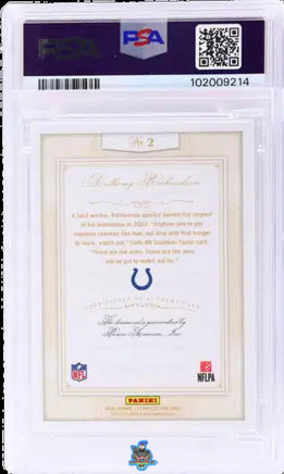 2023 Anthony Richardson PSA 8 Flawless Rookie Anniversary Platinum #2 1/1