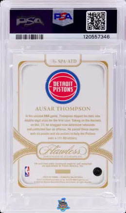 2023 Ausar Thompson PSA 9 Flawless Rookie Auto Prime Mat Ruby #SPAATD 15/15