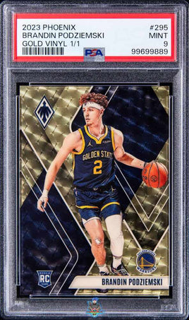 2023 Brandin Podziemski PSA 9 Phoenix Rookie Gold Vinyl #295 1/1