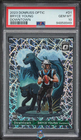 2023 Bryce young PSA 10 Donruss Optic Downtown #D1