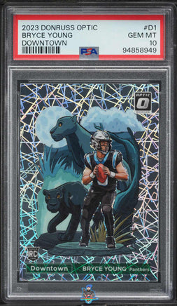 2023 Bryce young PSA 10 Donruss Optic Downtown #D1