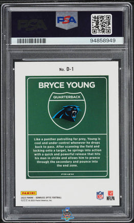 2023 Bryce young PSA 10 Donruss Optic Downtown #D1