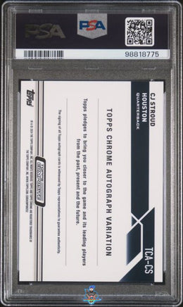 2023 CJ Stroud PSA 10 Topps Composite Rookie Chrome Auto Geometric #TCACS