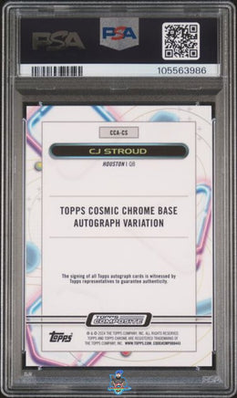 2023 CJ Stroud PSA 10 Topps Composite Rookie Cosmic Comp Gold Auto #CCACS 26/50