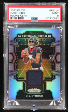2023 CJ Stroud PSA 9 Prizm Rookie Gear #RGCJS