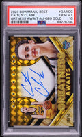 2023 Caitlin Clark PSA 10 Bowman U Best Greatness Awaits Auto Gold Geo 16/50