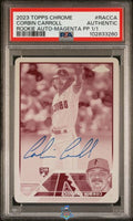 2023 Corbin Carroll PSA Authentic Topps Chrome Rookie Auto Printing Plate 1/1