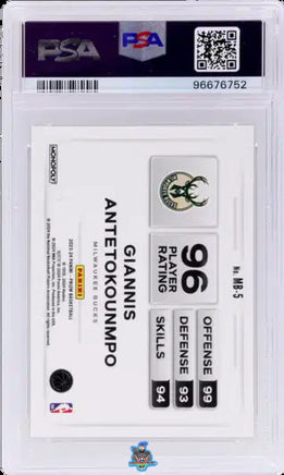 2023 Giannis Antetokounmpo PSA 10 Monopoly Money Blast #MB5