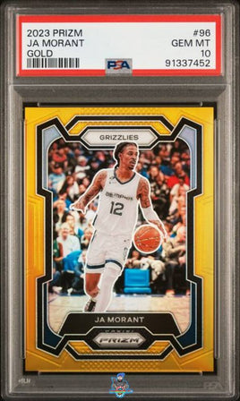 2023 Ja Morant PSA 10 Prizm Gold #96 10/10