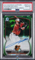 2023 Jackson Holliday PSA 10 Bowman Sapphire Chrome Pros Auto Green 11/50