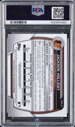 2023 Jackson Holliday PSA 10 Bowman Sapphire Chrome Pros Auto Green 11/50