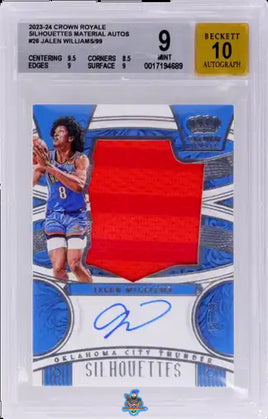 2023 Jalen Williams BGS 9 10 Crown Royale Silhouettes Material Auto #SLJLN 18/99