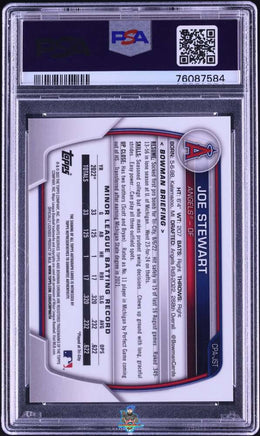 2023 Joe Stewart PSA 9 Bowman Chrome Rookie Pros Auto Superfractor #CPAJST 1/1