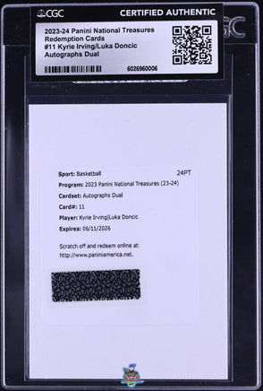 2023 K Irving L Doncic Raw National Treasures Dual Auto #11
