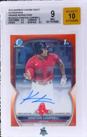 2023 Kristian Campbell BGS 9 10 Bowman Drft Chrm Pros Auto Orange Refractpr 9/25