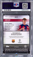 2023 Lamine Yamal PSA 9 10 Topps Stadium Club UCL Rookie Auto Gold Ref 29/50