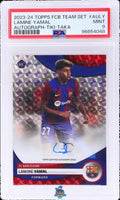 2023 Lamine Yamal PSA 9 Topps FCB Team Set Rookie Auto Tiki Taka #AULY