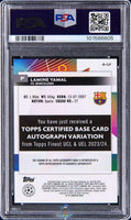 2023 Lamine Yamal PSA 9 Topps Finest UCC Rookie Auto Neon Green Ref #ALY 59/99
