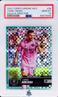 2023 Lionel Messi PSA 10 Topps Chrome MLS Aqua Xfractor #58 111/125