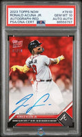 2023 Ronald Acuna Jr. PSA 10 Topps Now Autograph Red #791D 3/10