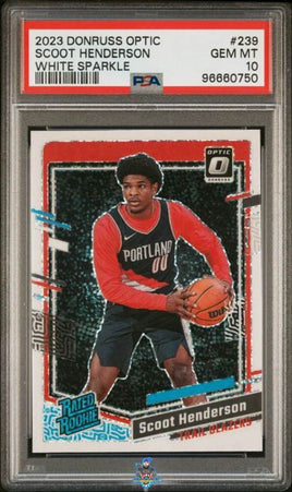 2023 Scoot Henderson PSA 10 Donruss Optic White Sparkle #239