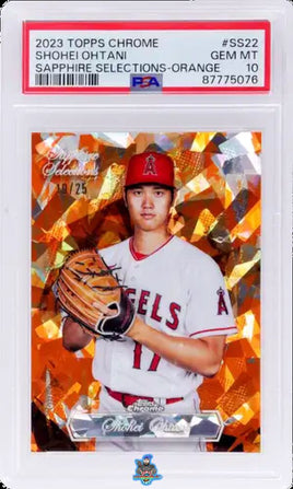 2023 Shohei Ohtani PSA 10 Topps Chrome Sapphire Selections Orange #SS22 19/25