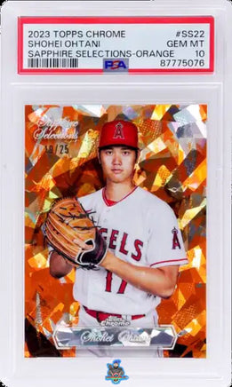 2023 Shohei Ohtani PSA 10 Topps Chrome Sapphire Selections Orange #SS22 19/25