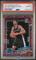 2023 Victor Wembanyama PSA 10 Donruss Optic Rookie Pink Velocity #225 15/79