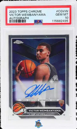2023 Victor Wembanyama PSA 10 Topps Chrome Rookie Auto #CGVW