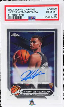 2023 Victor Wembanyama PSA 10 Topps Chrome Rookie Auto #CGVW