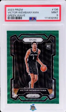 2023 Victor Wembanyama PSA 9 Prizm Green Wave #136