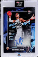 2023 Victor Wembanyama Raw Topps Now History for Wemby Auto Blue #VW3B 37/49