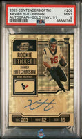 2023 Xavier Hutchinson PSA 9 Contenders Optic Rookie Ticket Auto Gold Vinyl 1/1