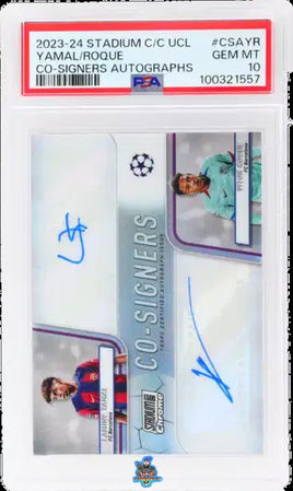 2023 Yamal Roque PSA 10 Topps Stadium Club UCL Co Singers Autographs #CSAYR