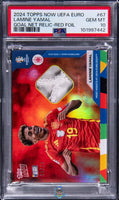 2024 Lamine Yamal PSA 10 Topps Now UEFA Euro Goalie Net Relic Red Foil #67 /10