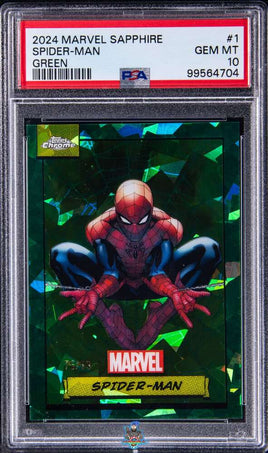 2024 Marvel Sapphire Spider Man Green #1 /99 PSA 10